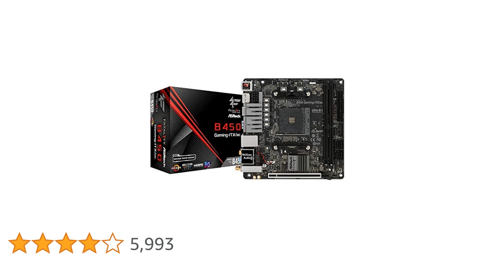 ASRock B450 Gaming-ITX/ac マザーボード ASRock > Fatal1ty B450 Gaming-ITX/ac